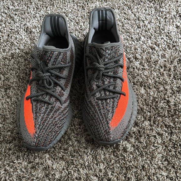 Yeezy Boost 350 V2 in Gray and Orange - Picture 1 of 6